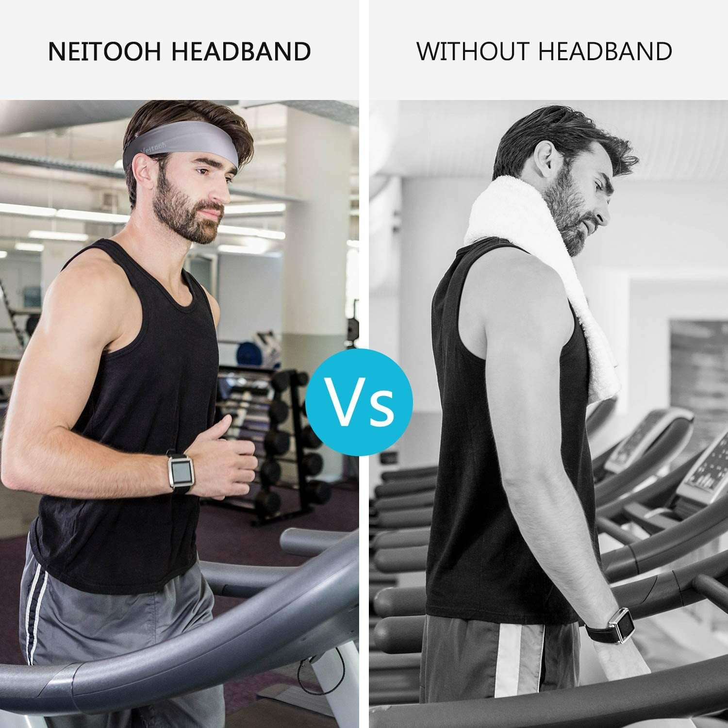 Sports Headband Fitness Sweat Bandage Hairband Tennis Yoga Absorb Sweat Headband