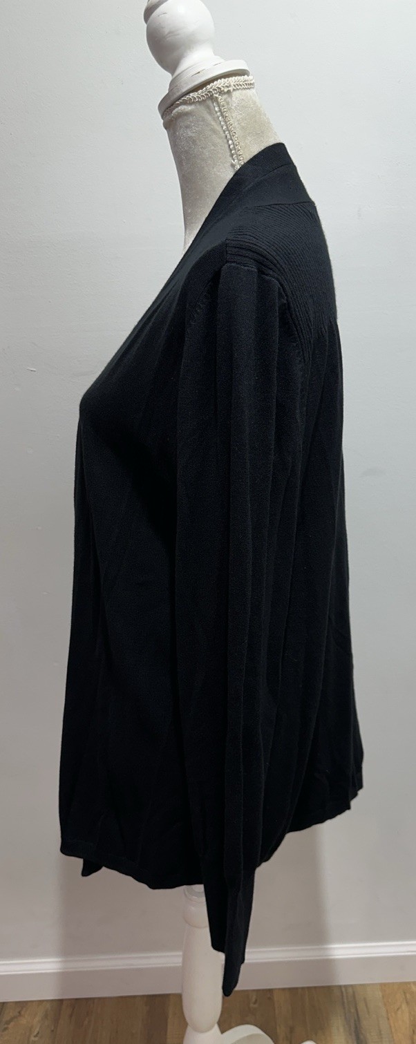 Melrose Chic NWT Black Open Front Cardigan Plus Size 2x Knit Long Sleeves