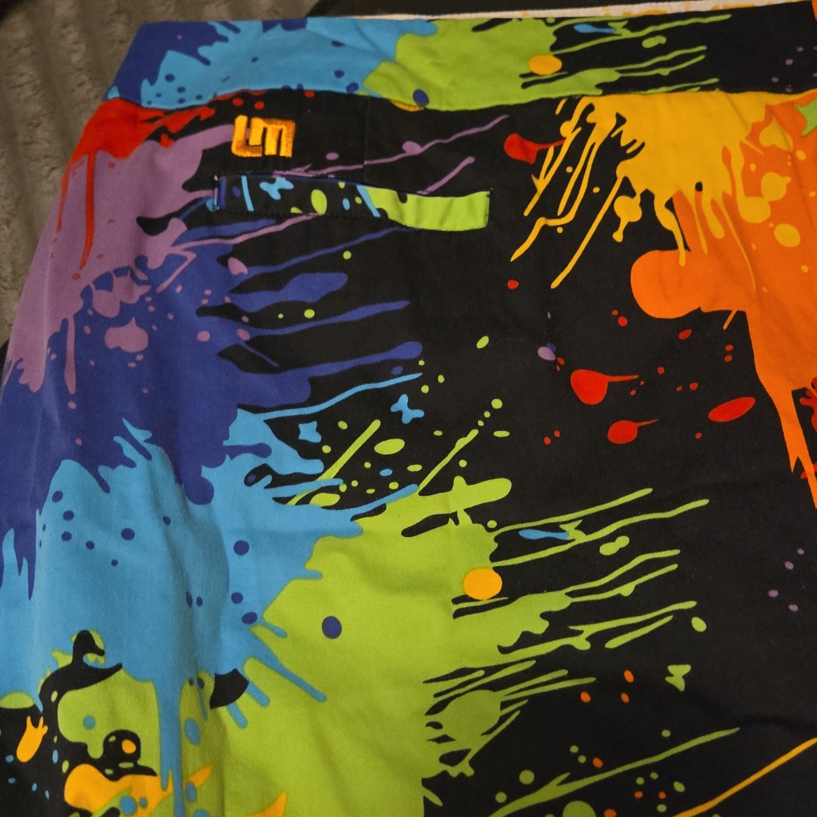 Loudmouth Women’s Multicolor Paint Splatter Skort w/ Built-In Shorts Size 16
