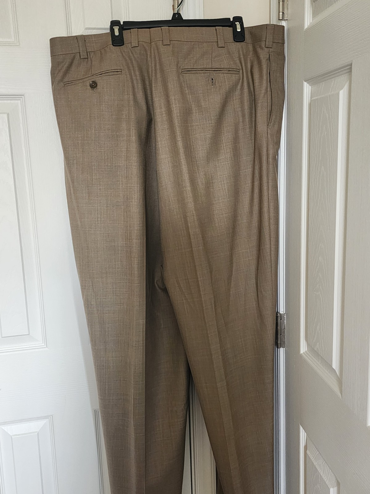 FUBU Tan Solid 2-Piece Suit Men’s Size 50XL Big & Tall 4-Button Notch Lapel