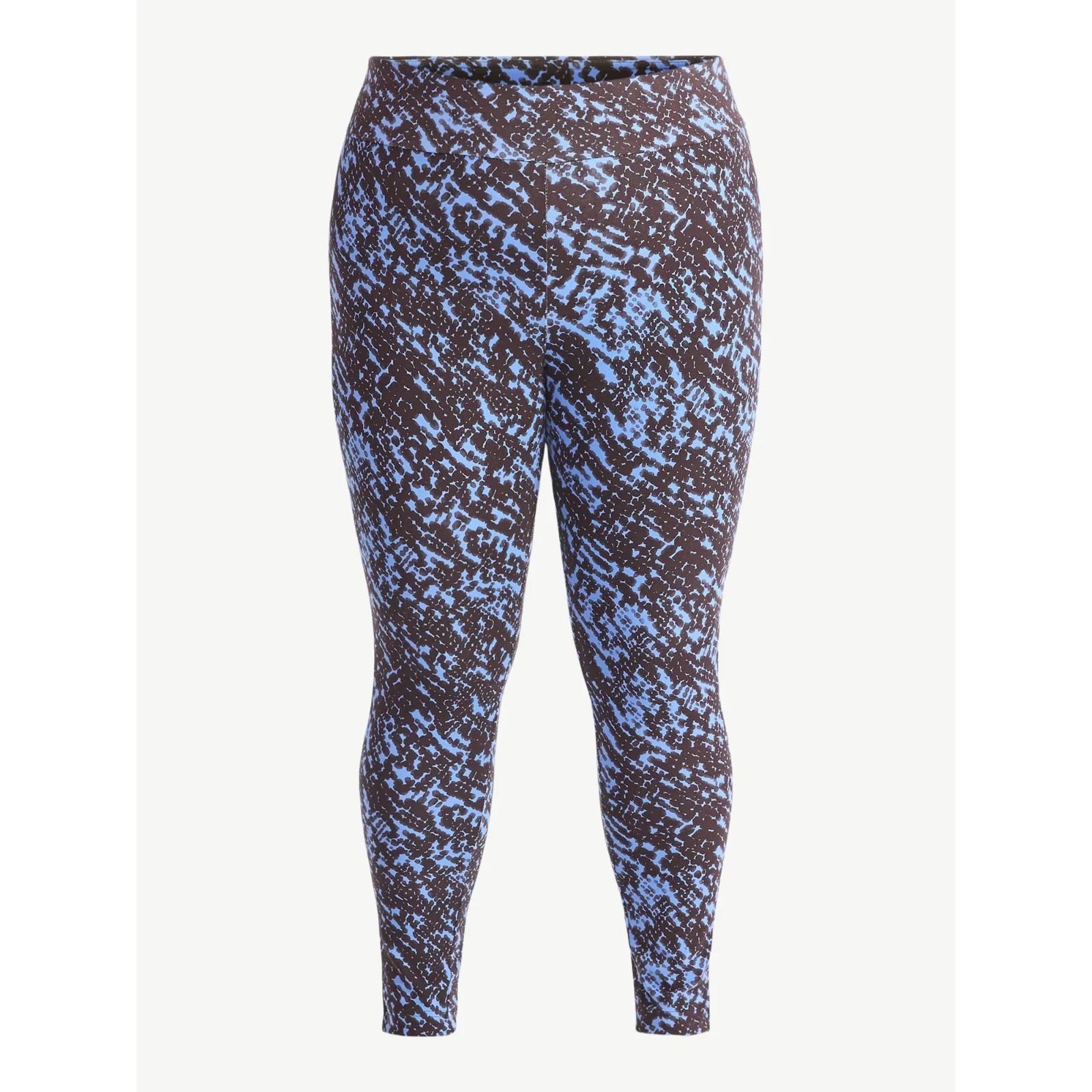 Terra & Sky 4X /28W-30W High Waist Ankle Length Leggings 27″ Inseam Blue Breeze