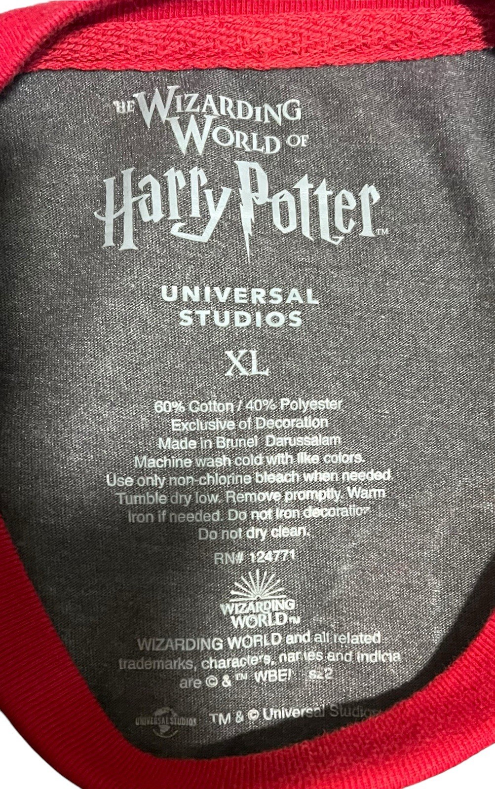 Universal Studios Wizarding World Harry Potter T-Shirt XL Gryffindor Keeper Tee
