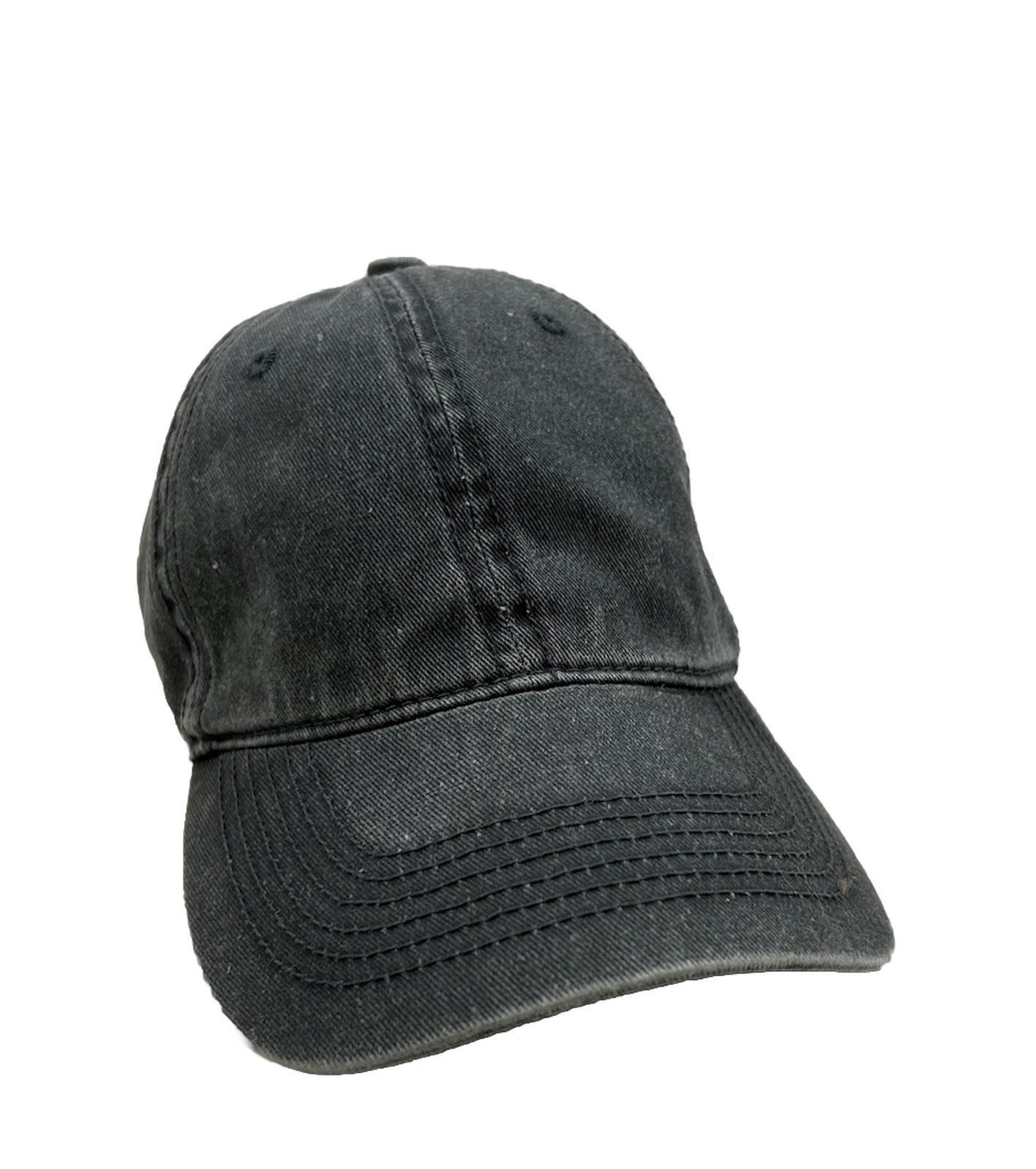 J Shang Strap Back Hat Cap Stone Washed Blue Plain No Logo