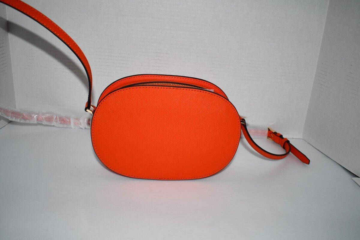 MICHAEL KORS MED Leather Crossbody Bag in Poppy #35T1GTVC6L NWT