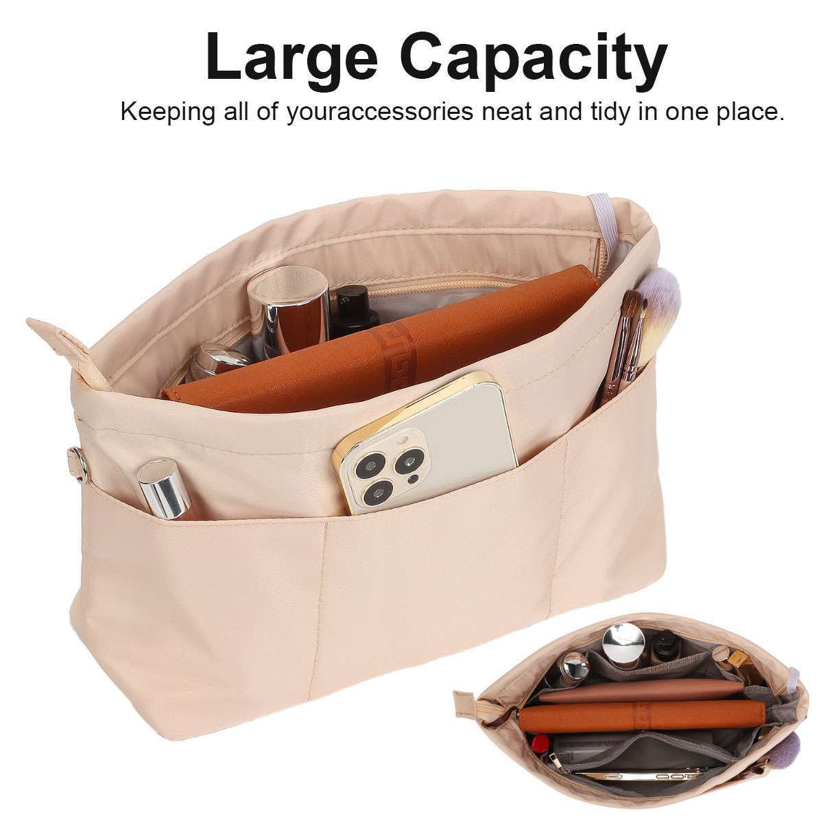 Purse Organizer Insert Nylon Bag Handbag Organizer Shaper for Neverfull Tote US