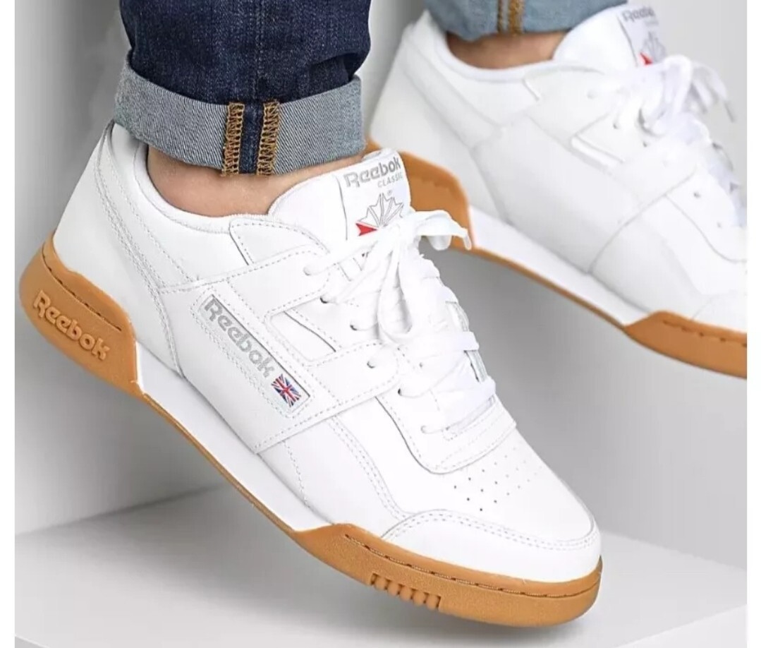 Reebok Workout Plus Training White/Gum Men’s Shoes CN 2126 US 7.5 NWT
