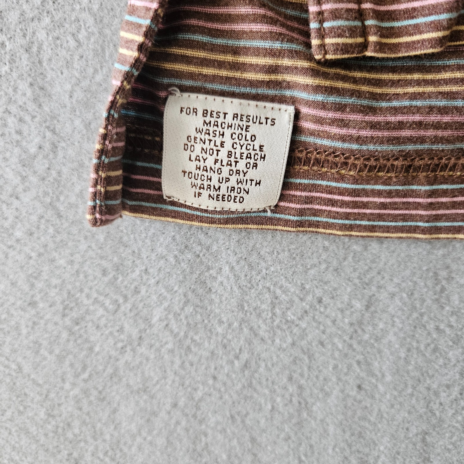 Peter Millar Men’s L Regular Striped Short Sleeve Collared Polo Brown/Blue