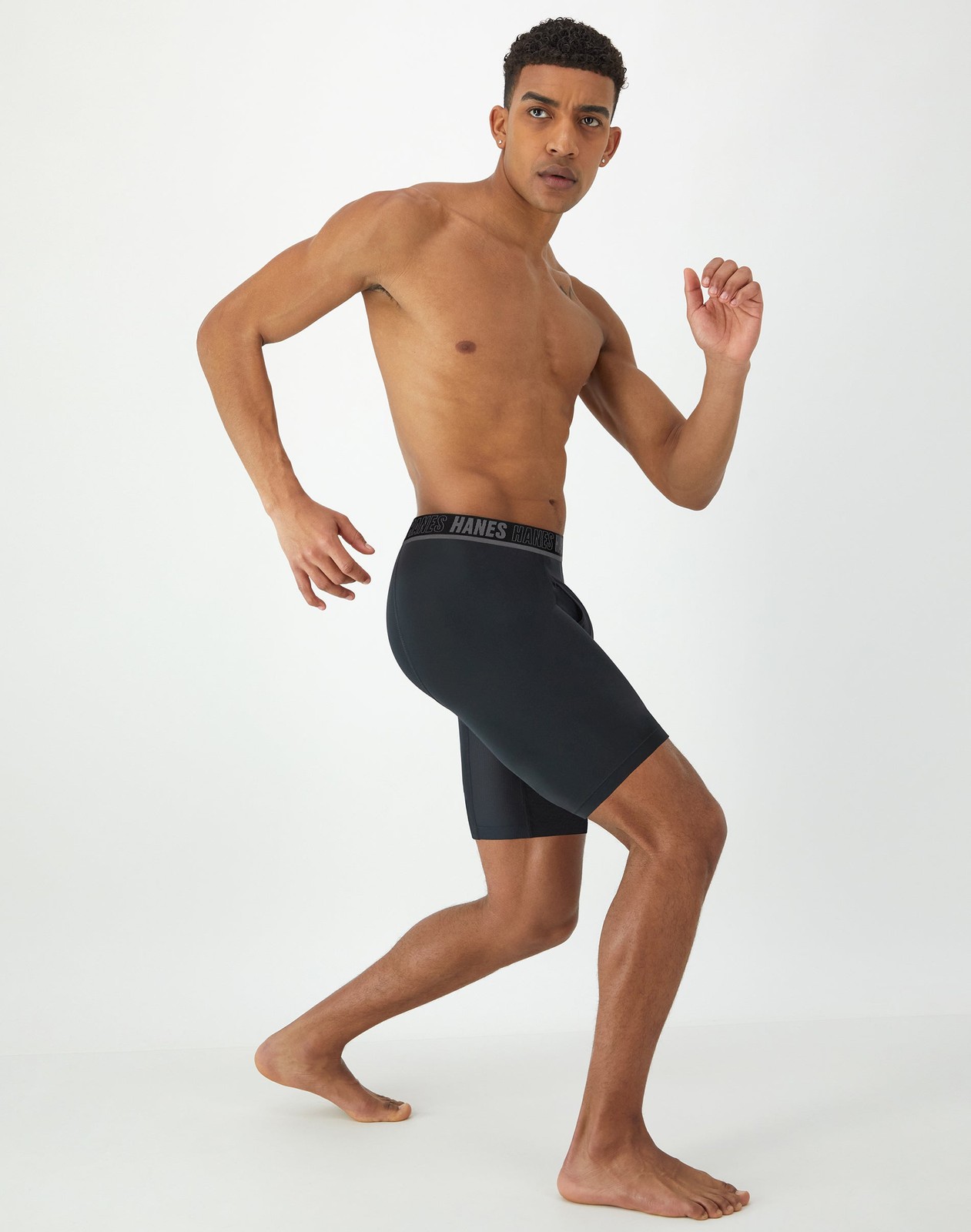 Hanes Moves Ultimate Men’s Anti-Chafe Long Leg Boxer Brief Underwear, Total
