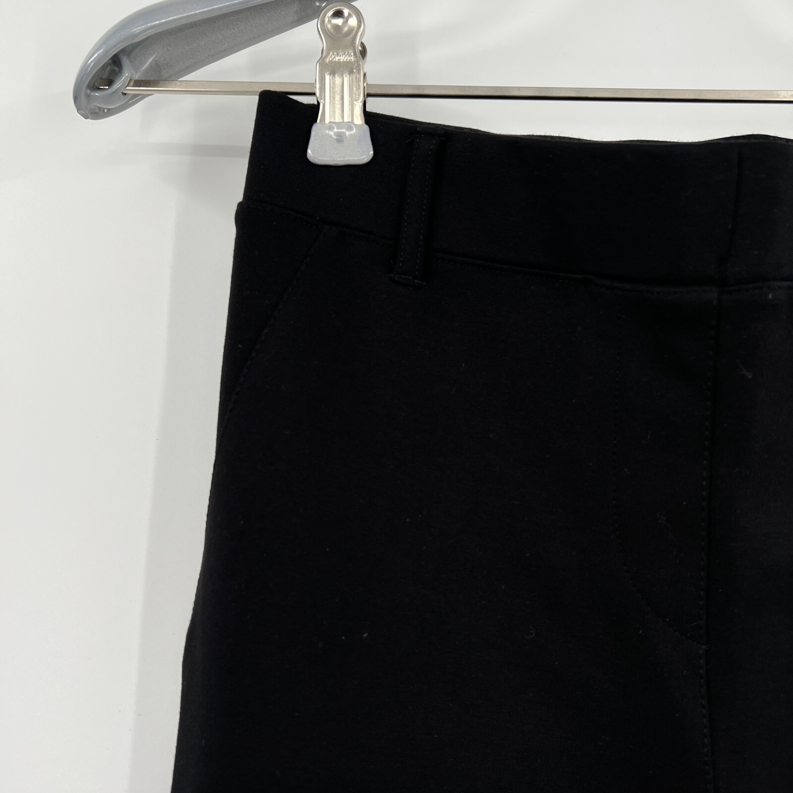 Quince Women’s Black Ultra-Stretch Ponte Pants Straight Leg XS Petite 28″ NWT