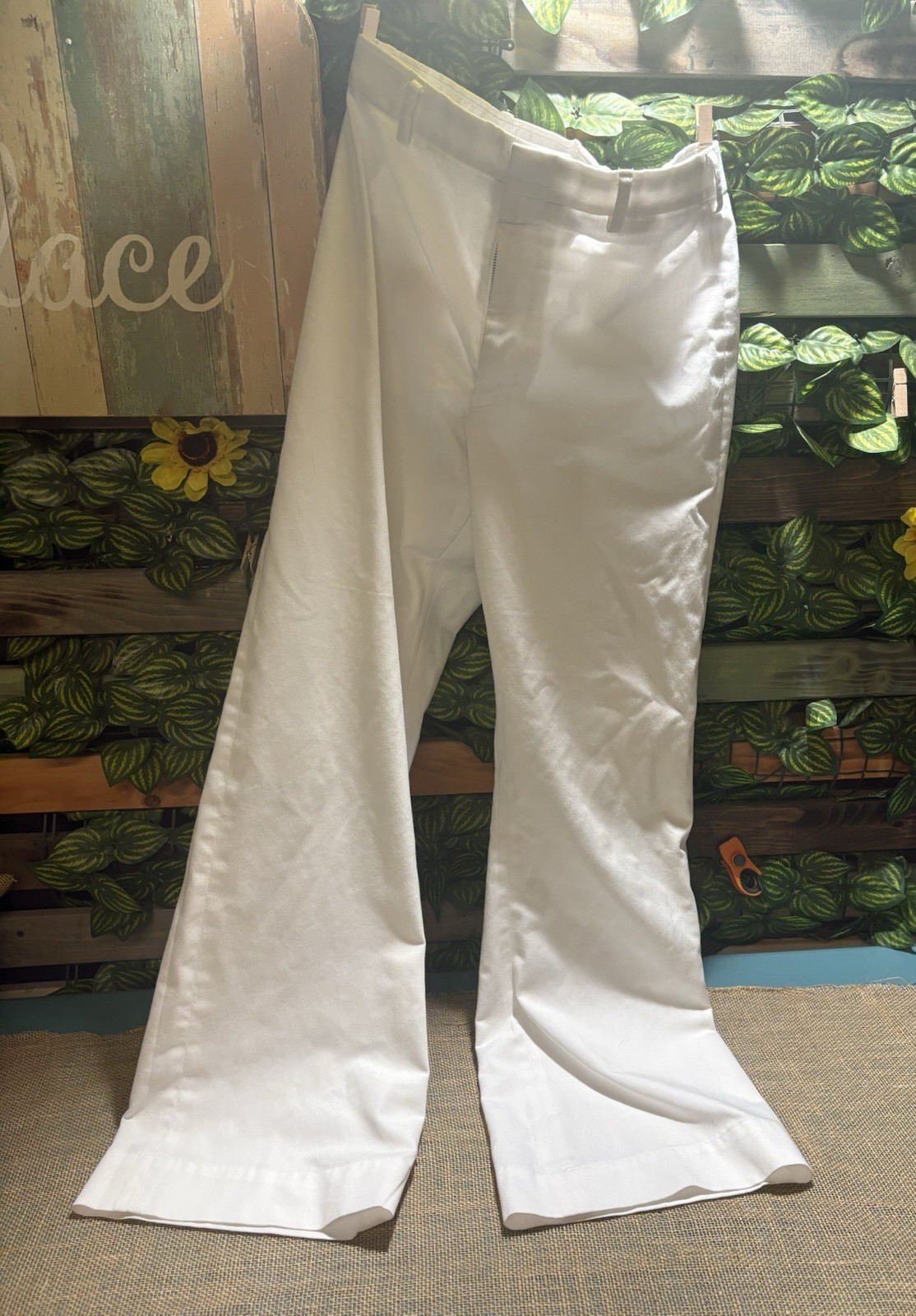 Creighton The Preferred Uniform Men’s White Twill Work Pants 33W Straight Fit