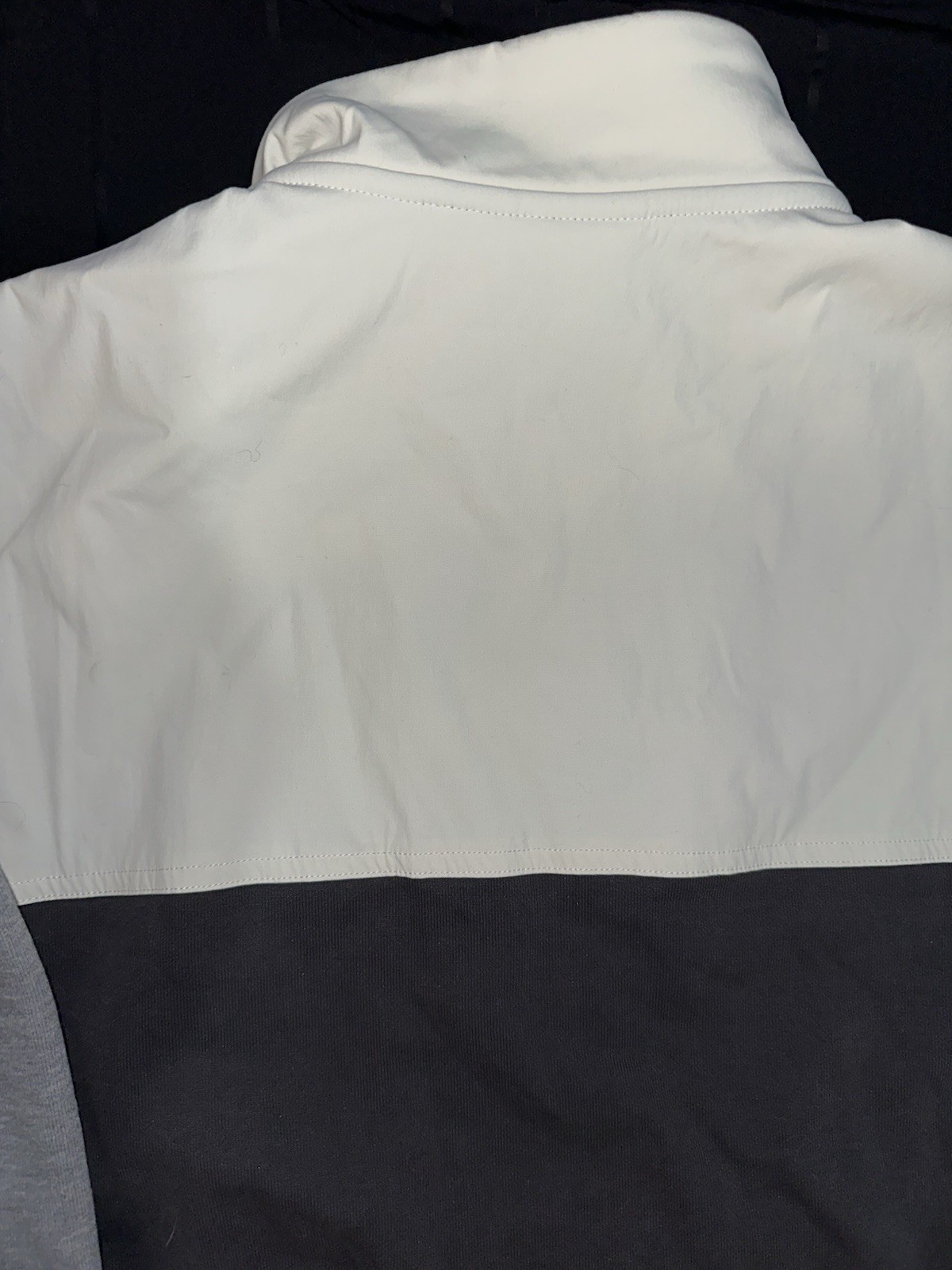 Wilson Mens Medium Quarter Zip Sweatshirt Colorblock Gray White Black Pullover M