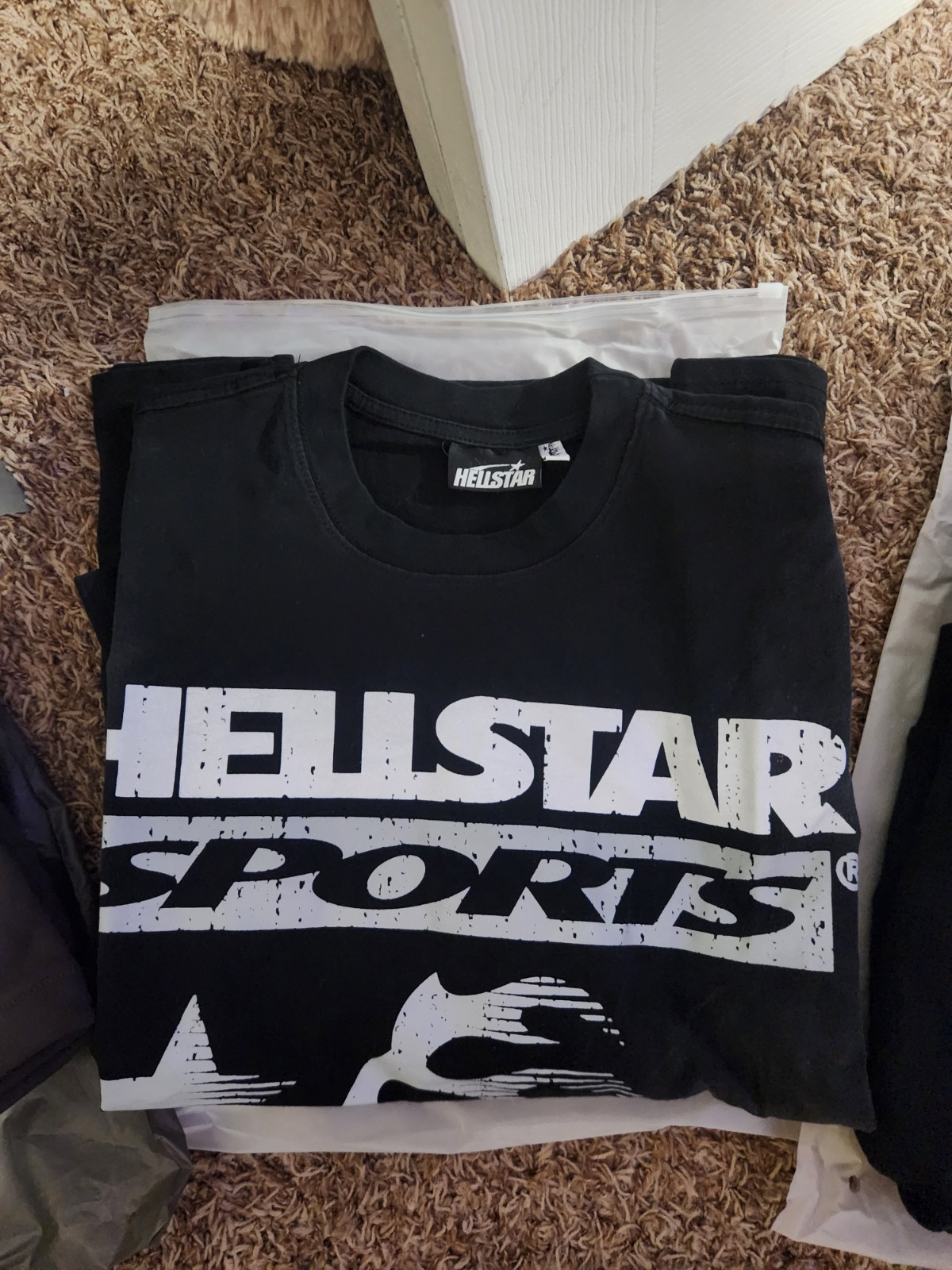 Hellstar Graphic Logo Print Black Double-Sided Long Sleeve Men’s L