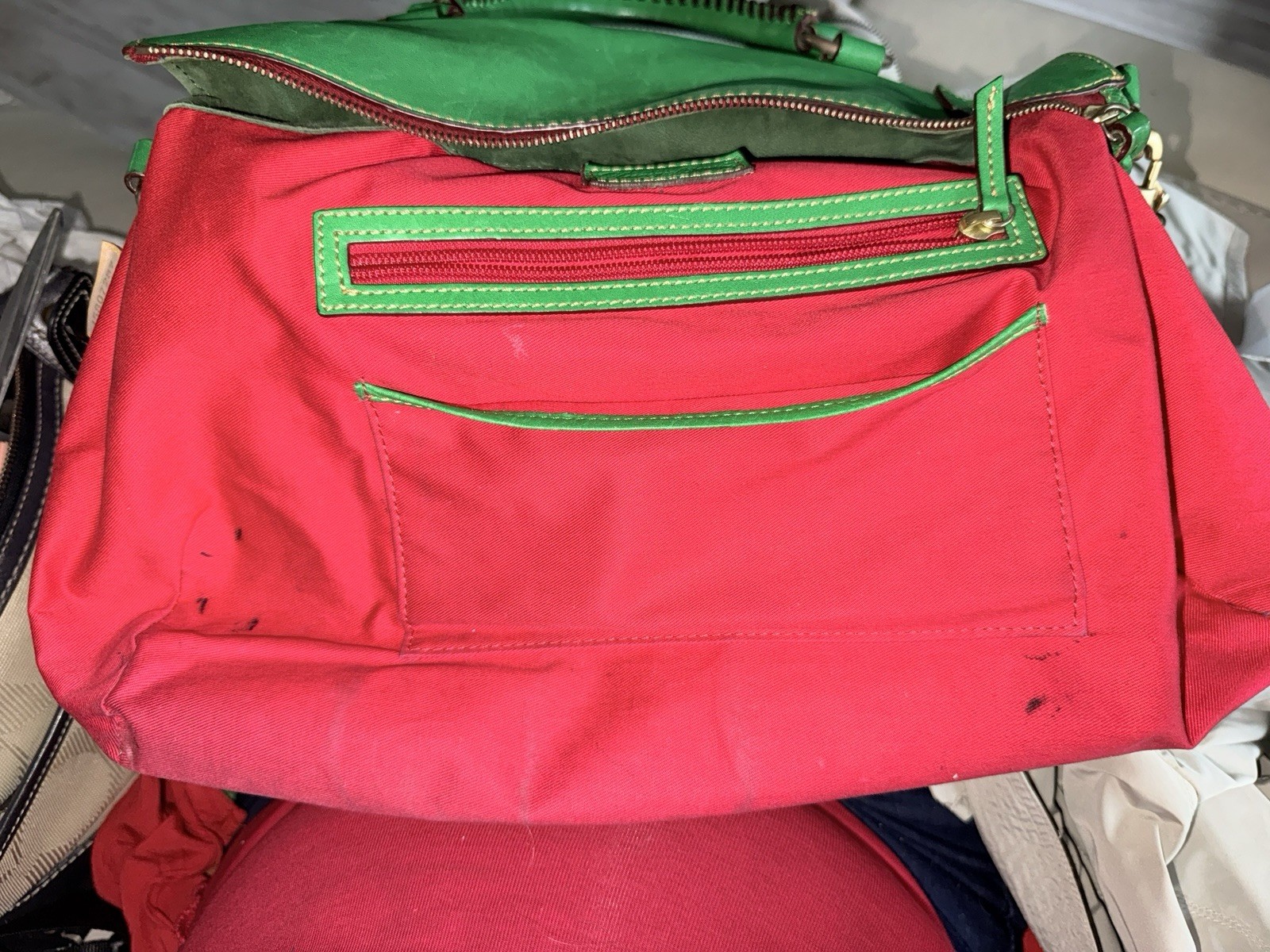 Dooney and Bourke Large Leather Florentine Bag Kelly Green 15”x12”x7”