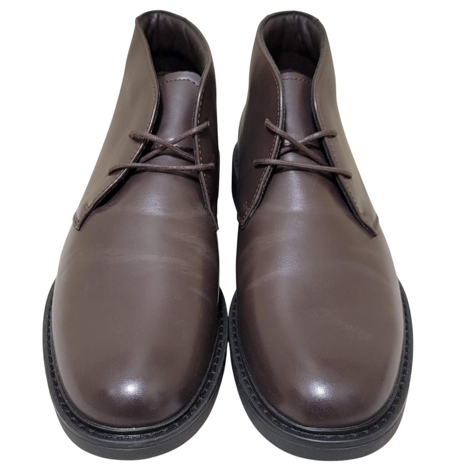 Alfani Men Zane Lace Up Chukka Ankle Boots Size US 9.5M Brown Faux Leather
