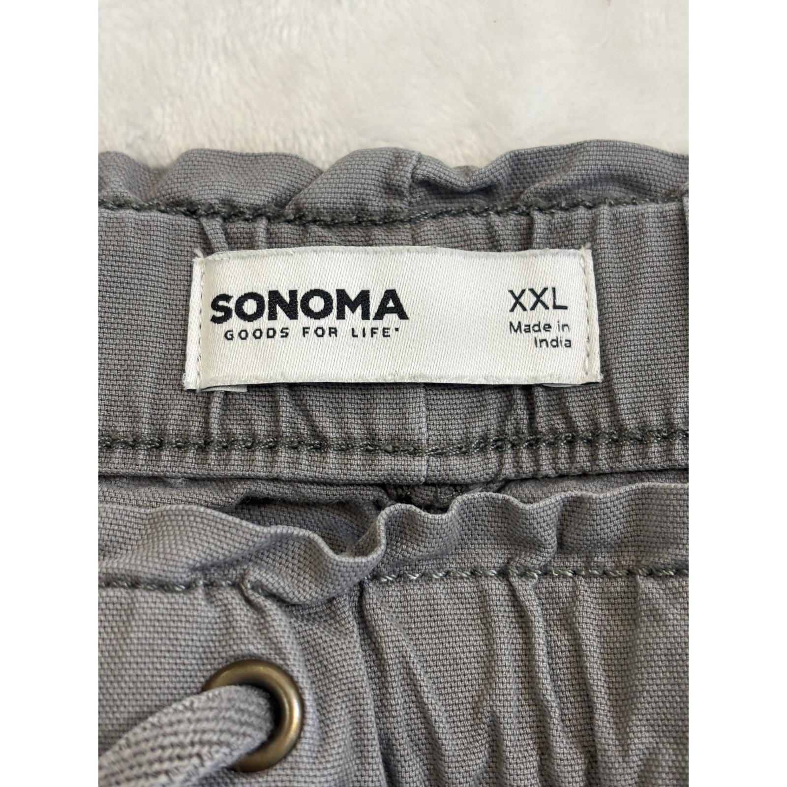 Sonoma Goods For Life Gray Drawstring Elastic Waist Casual Pants XXL Mens