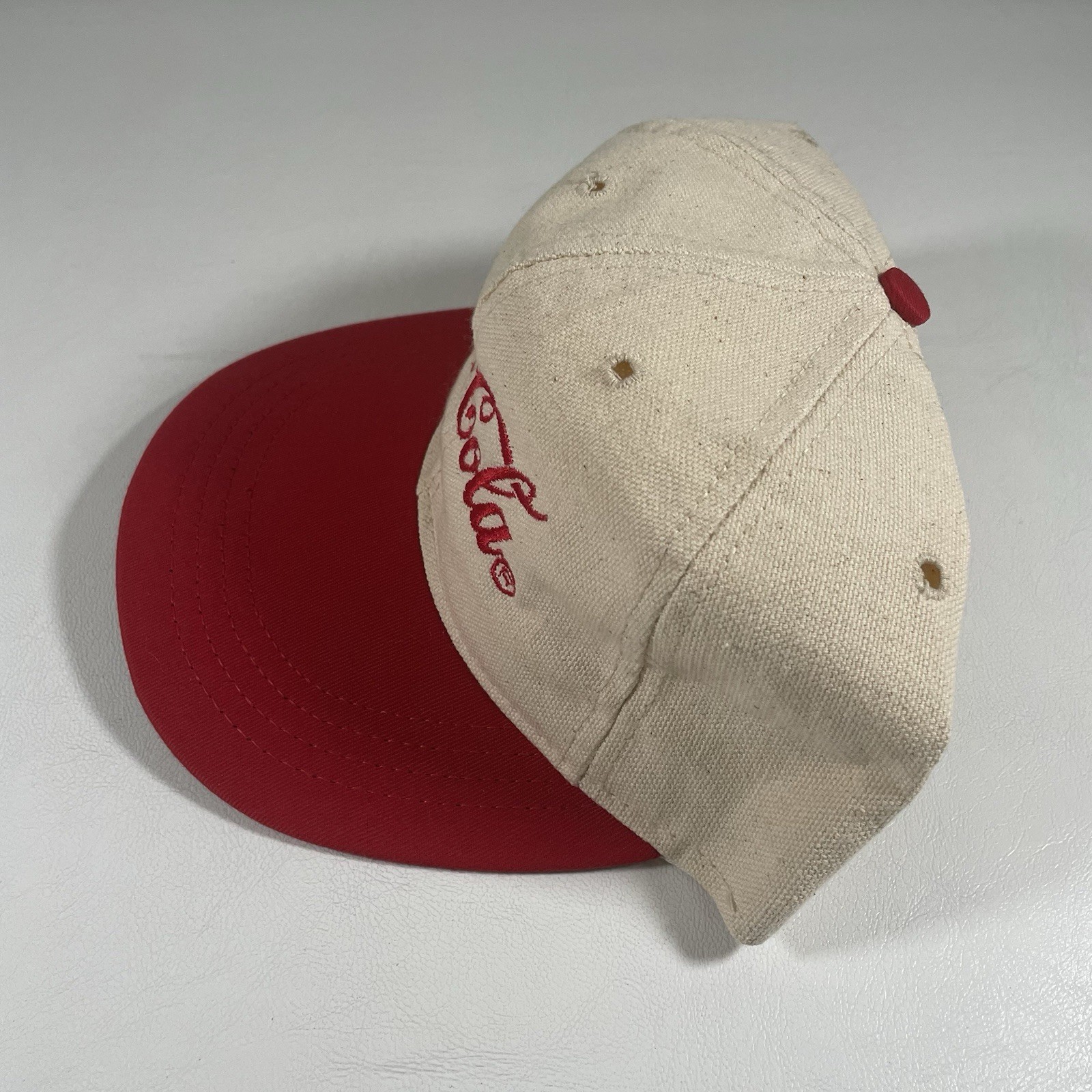 Vtg Coca Cola Snapback Hat Cap Logo Graphic Louisville MFG Co Made USA Preowned