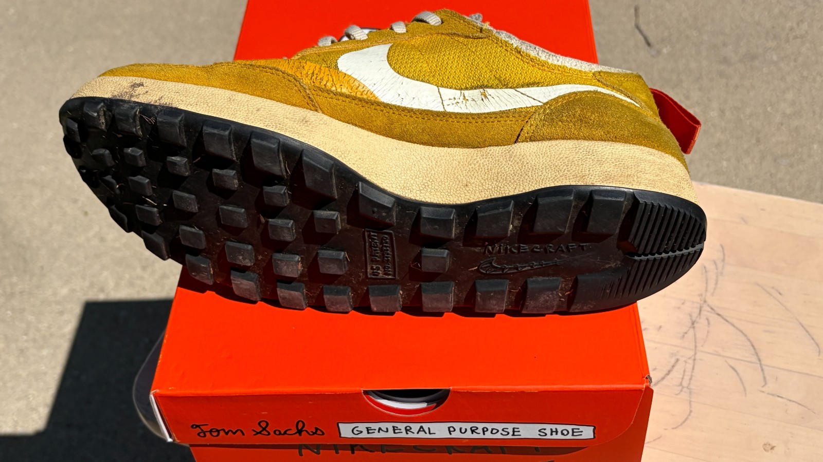Worn Nike NikeCraft General Purpose Shoe Dark Sulfur GPS 10.5M Toms Sachs 10.5