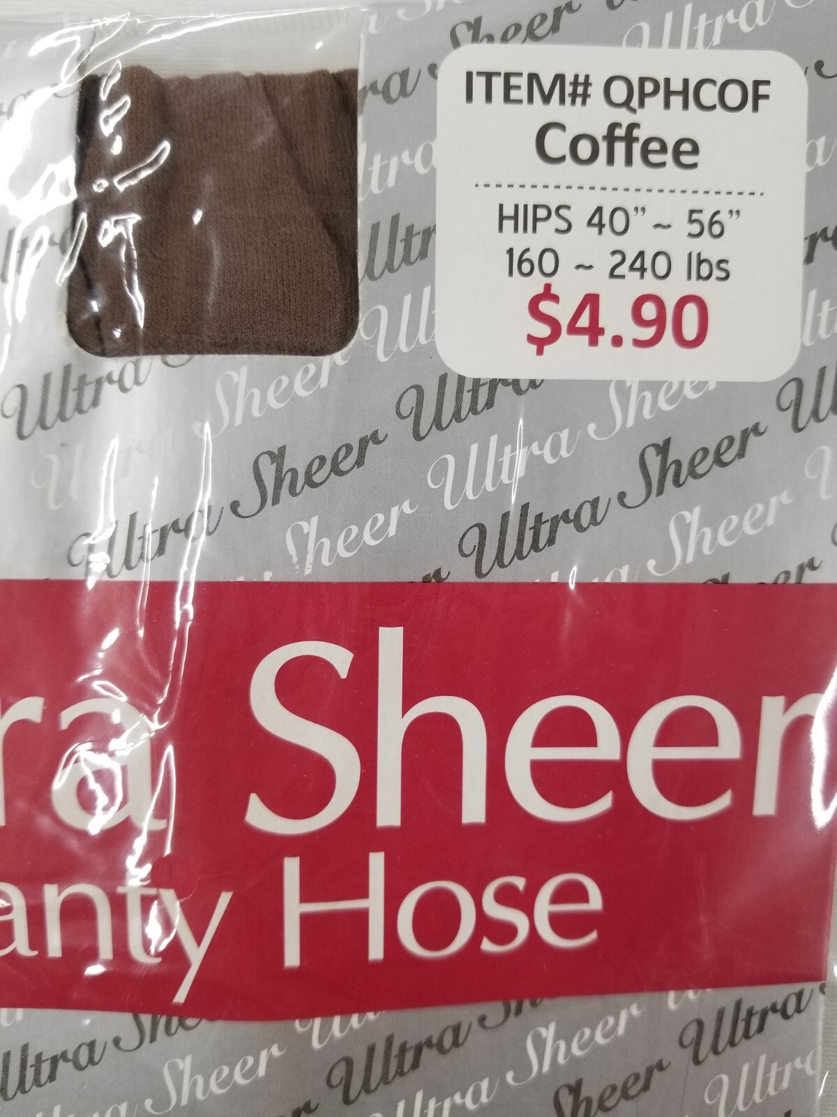 6 Packs Ultra Sheer Pantyhose 100% Nylon Stocking Queen Size Coffee