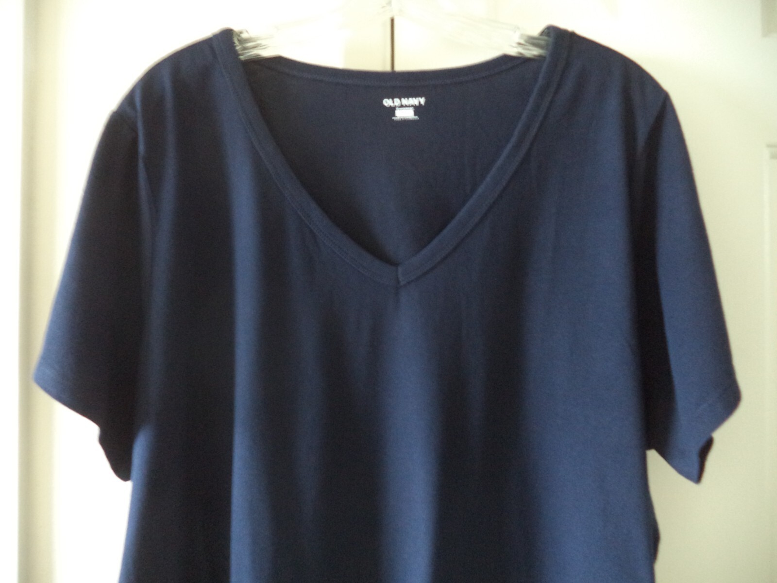 Old Navy Soft Jersey Dark Blue Navy Short Sleeve V-Neck T-Shirt XL XXL 2X 3X 4X