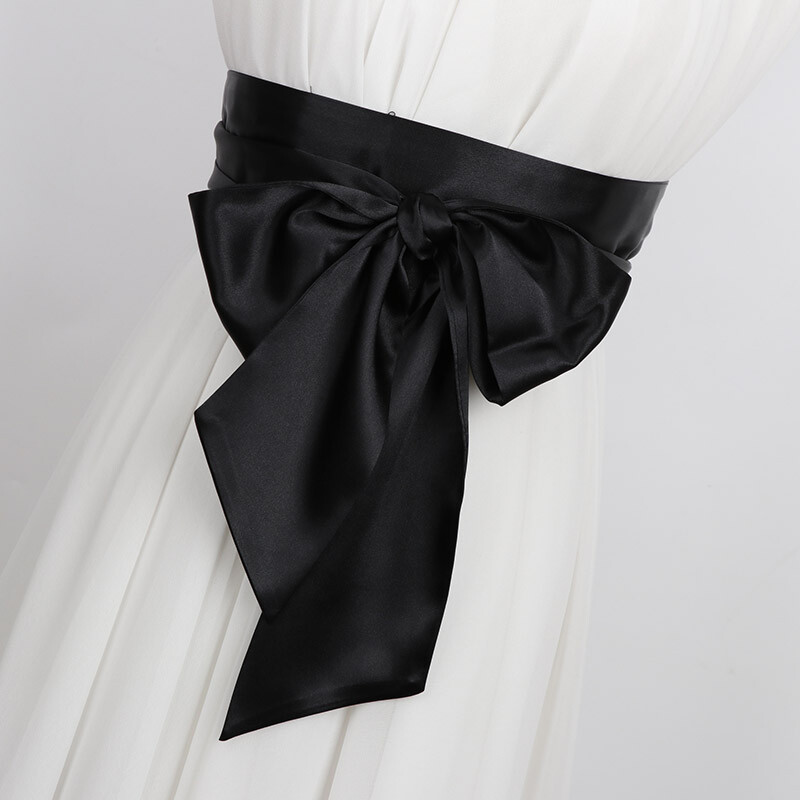 250cm Satin Faux Silk Wide Waistband Self Tie Lace Up Long Ribbon Belt Strap New