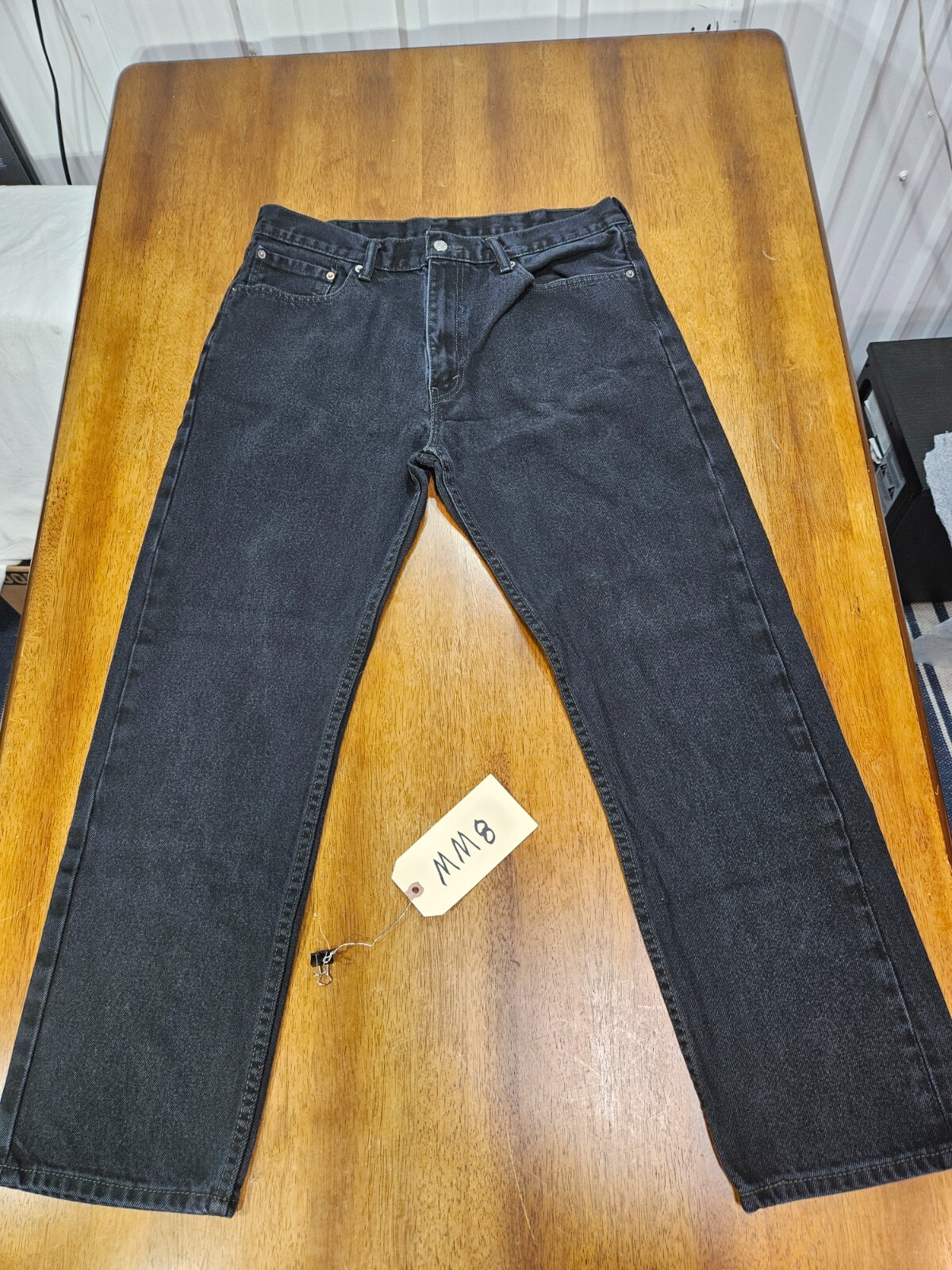 Levi Strauss Denim Jeans 505 Mens Size 38×32 Zipper Button Pockets Dark Wash