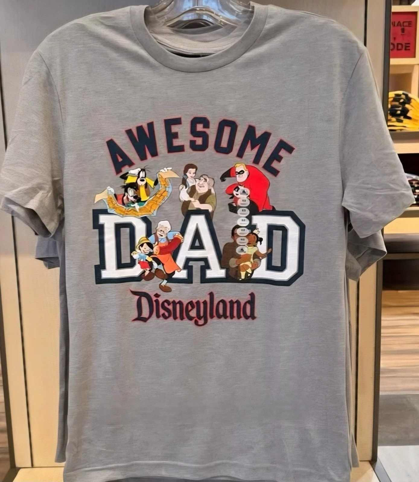 Disneyland Resort Awesome Dad T-Shirt New 2026 Disney Goofy, Pinocchio