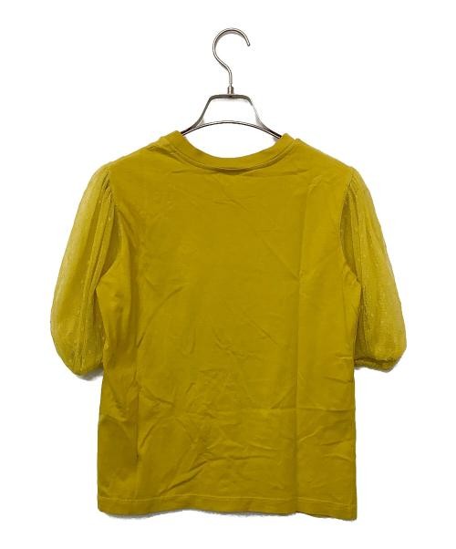 Red Valentino Ruffle Lace Sweatshirt XS Yellow Cotton Nylon Ladies Top
