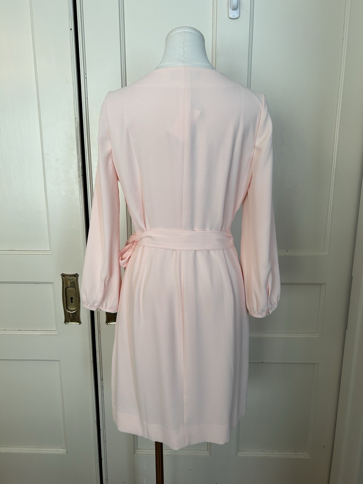 J. Crew Crepe Wrap 365 Midi Dress Womens Size 4 Peach Classic Wedding NWT