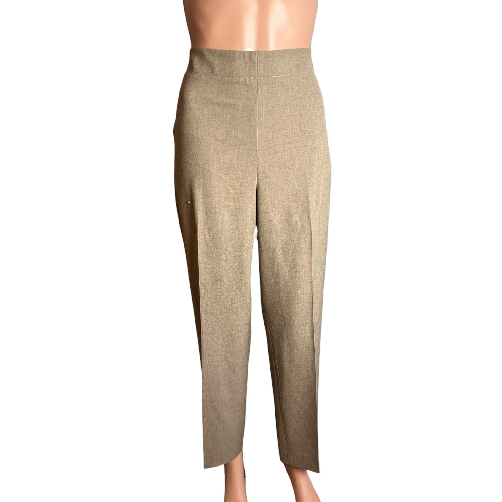 Talbots Women’s Tan Dress Pants 14 “Hollywood” Side Zip Straight Leg
