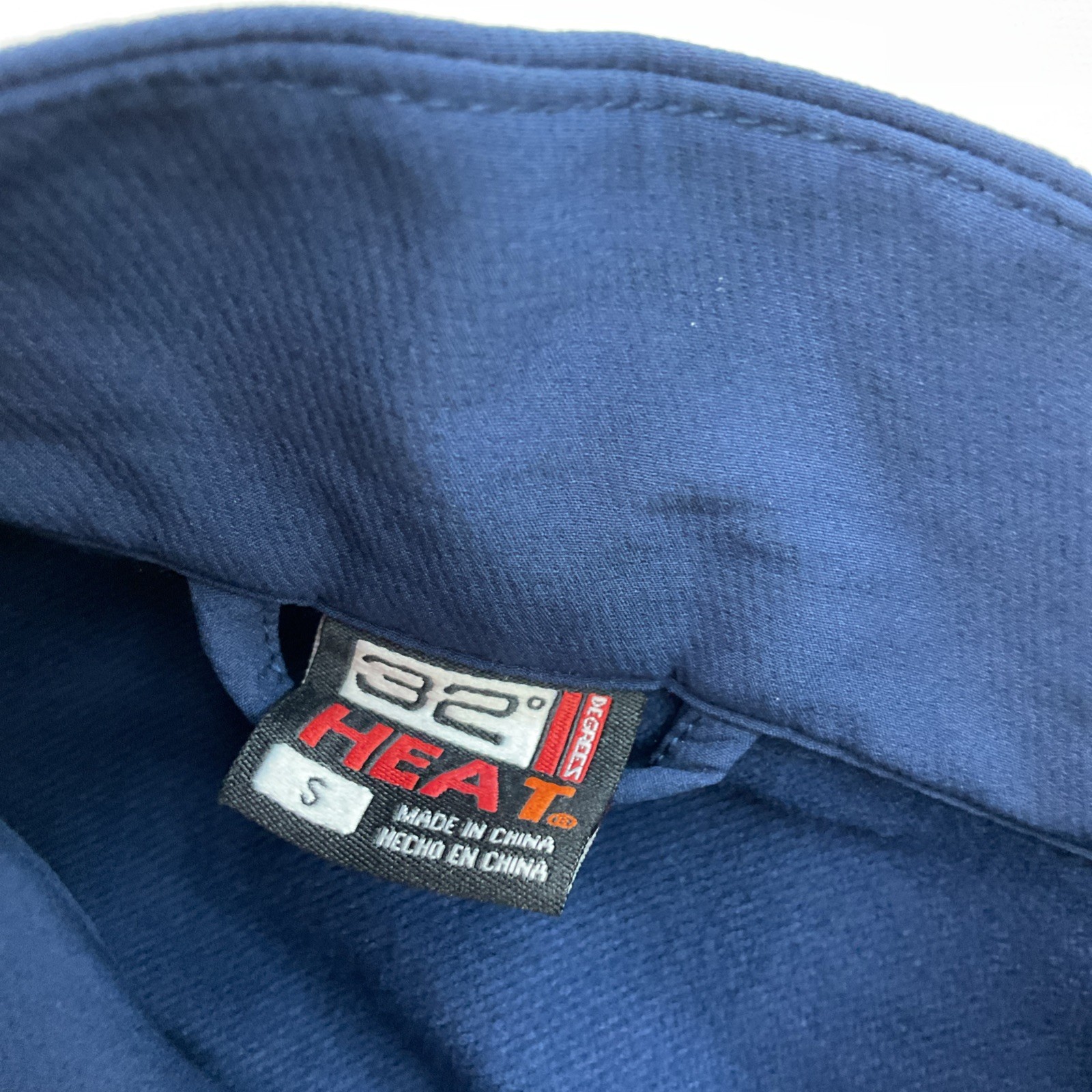 32 Degrees Heat Jacket Men Sz S Softshell Full Zip Blue Minimalist Casual Coat
