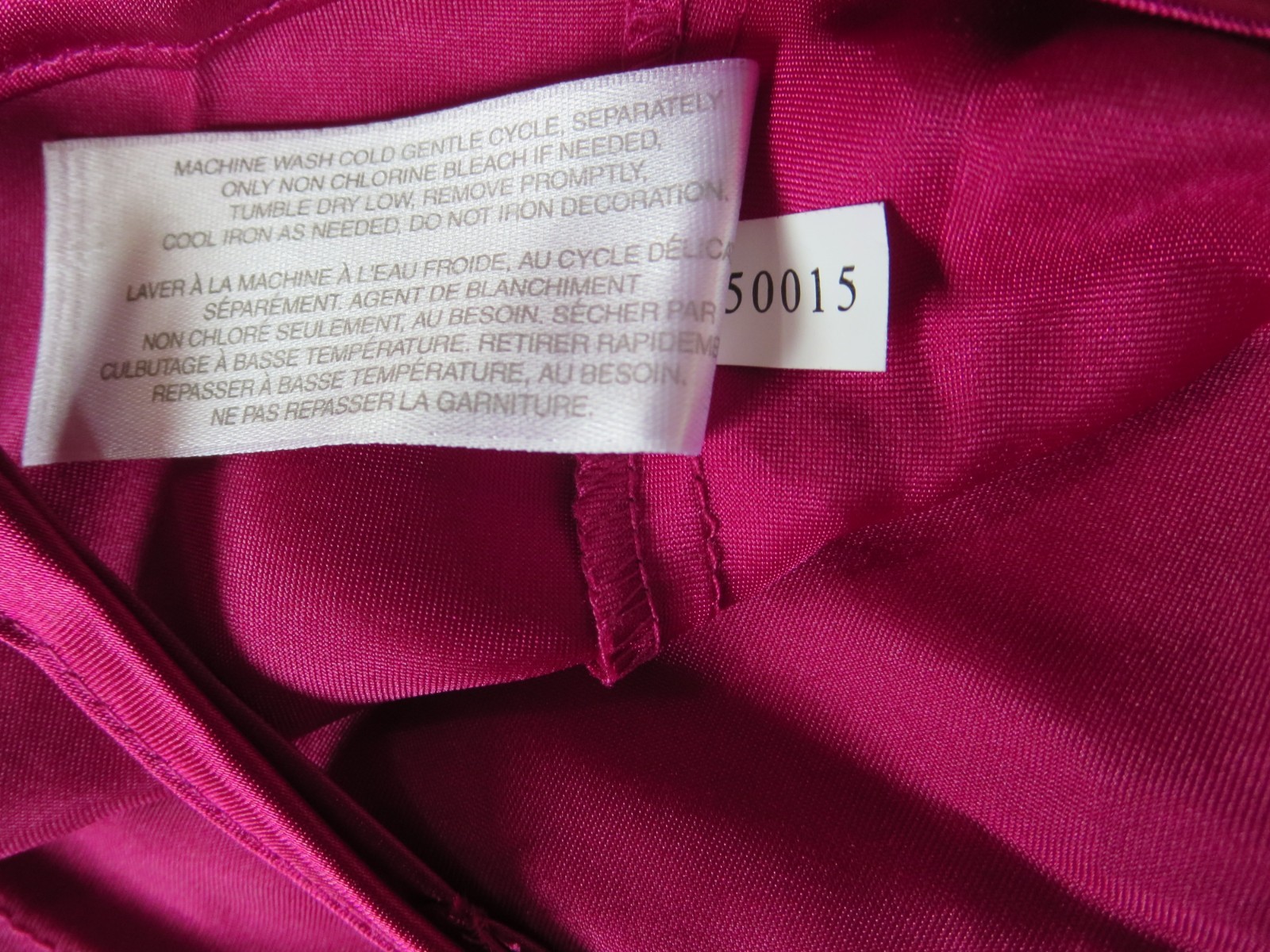 Sexy Satin Victoria Secret Raspberry Rhinestone Chemise Sleepwear Mini Gown-S/P