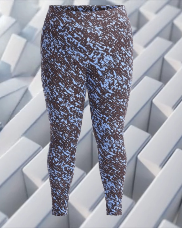 Terra & Sky 4X /28W-30W High Waist Ankle Length Leggings 27″ Inseam Blue Breeze