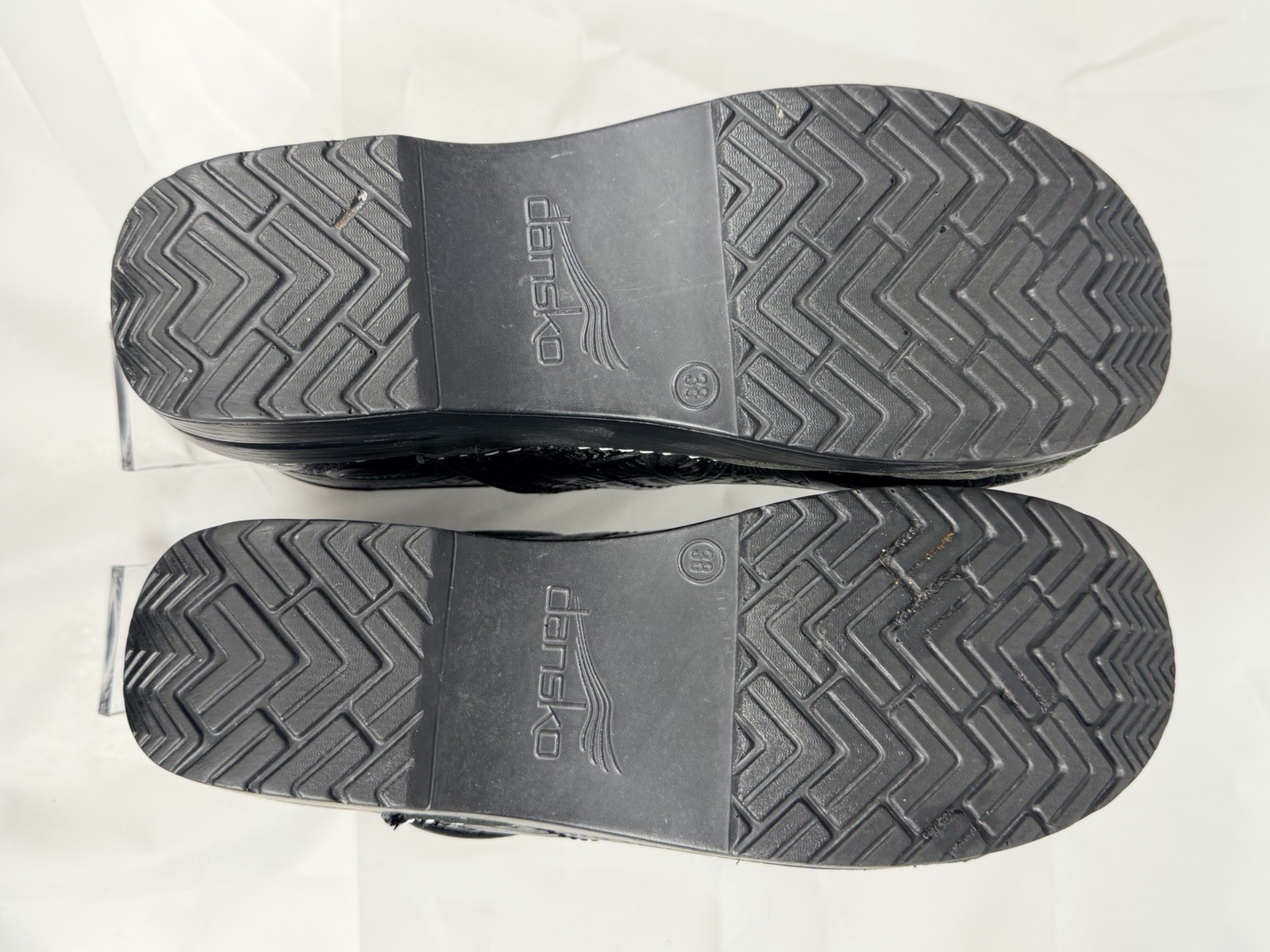 Dansko Professional Clogs Black Tooled Womens Euro Size 38