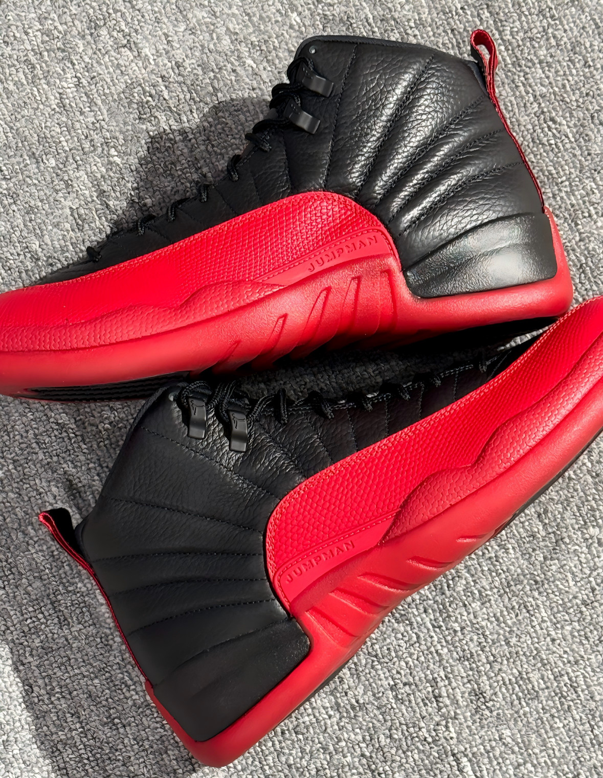Jordan Air Jordan 12 Retro Flu Game Mens Basketball Shoes Black Red
