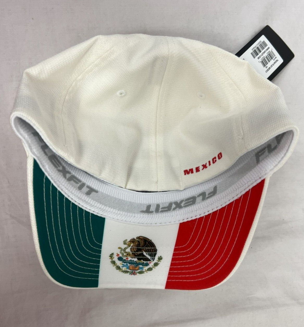 Oakley Tincan Mexico Flag Baseball Stretch Fit Cap Hat White Small/Medium New