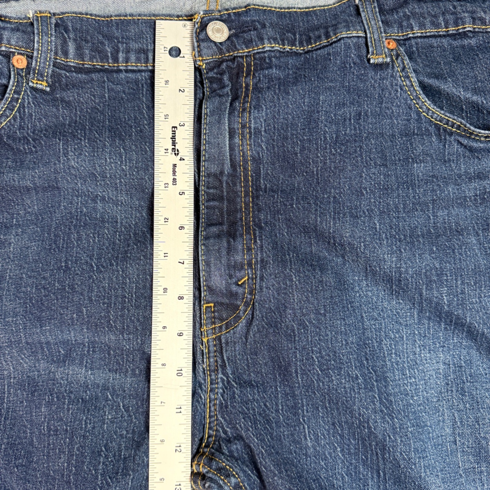 Mens Levi’s 502 Taper Fit Jeans | Waist 46 x Length 28 | Dark Wash Stretch Denim