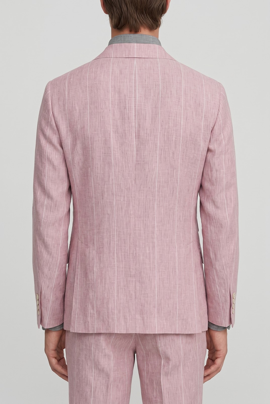 BRUNELLO CUCINELLI MEN’S 100% LINEN 3 BUTTON ROSE TAILORED SUIT MSRP $5720