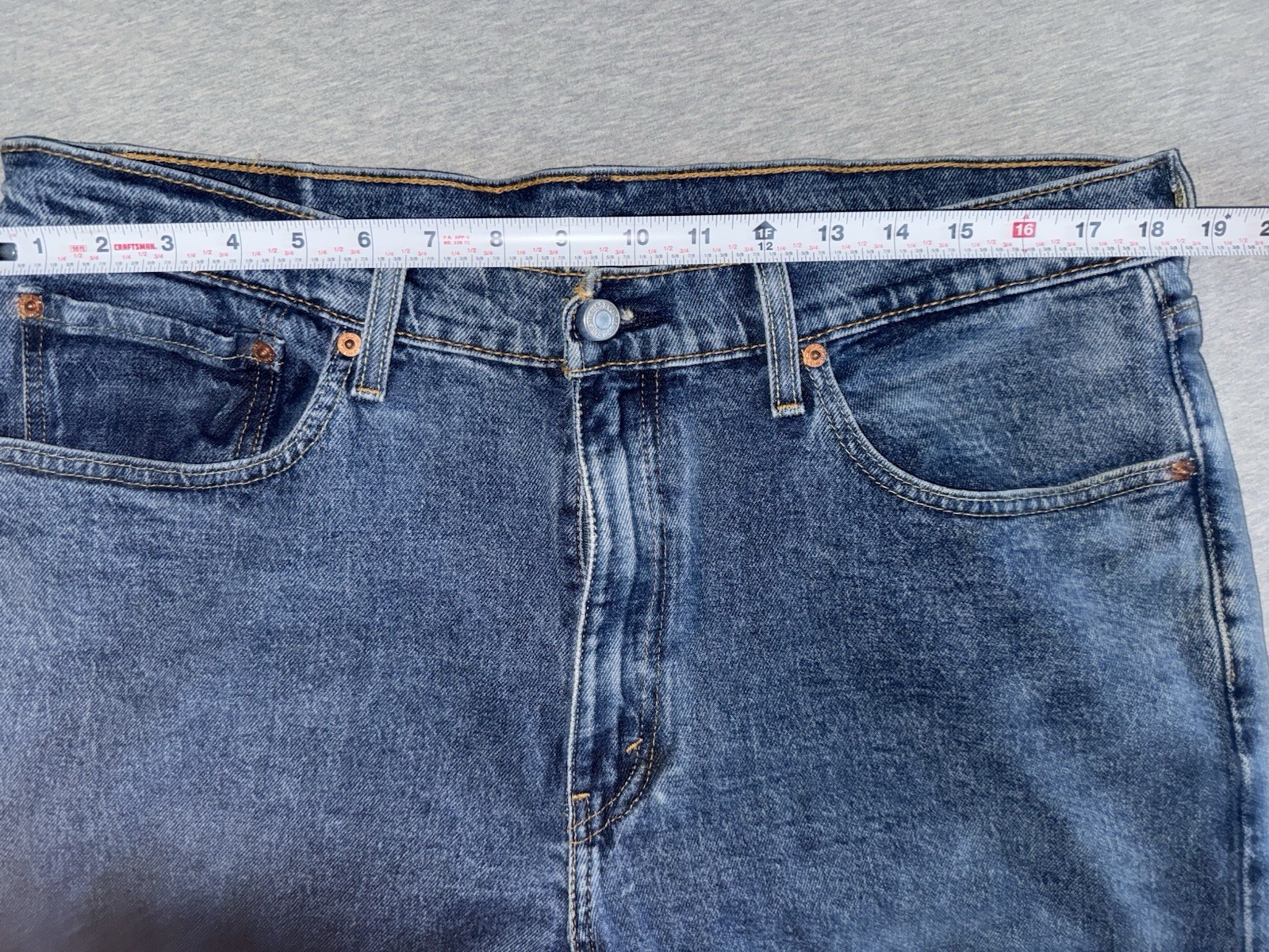 Levi’s 502 Men’s Jeans 36×30 Regular Fit Tapered Leg Stretch Blue Medium Wash