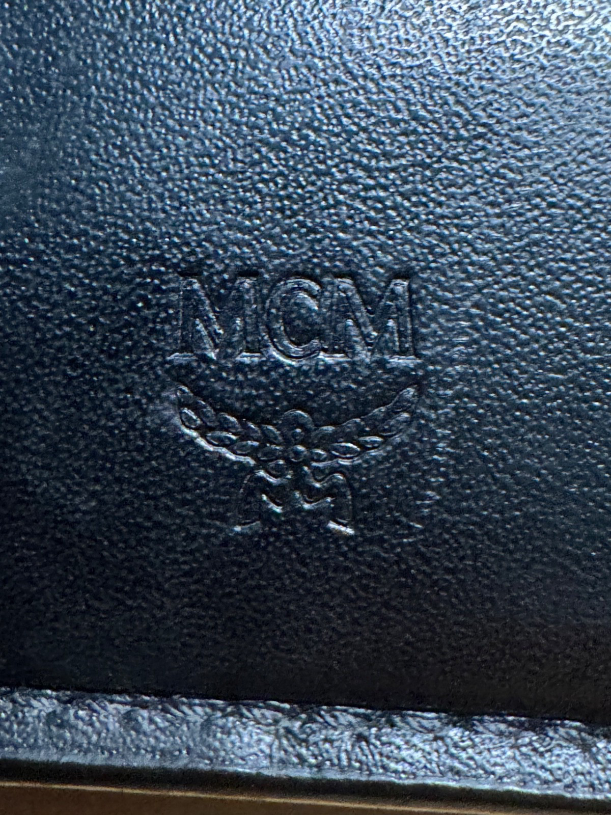 MCM Wallet Purse Card Holder Coin Pocket Leather Pouch Genuine