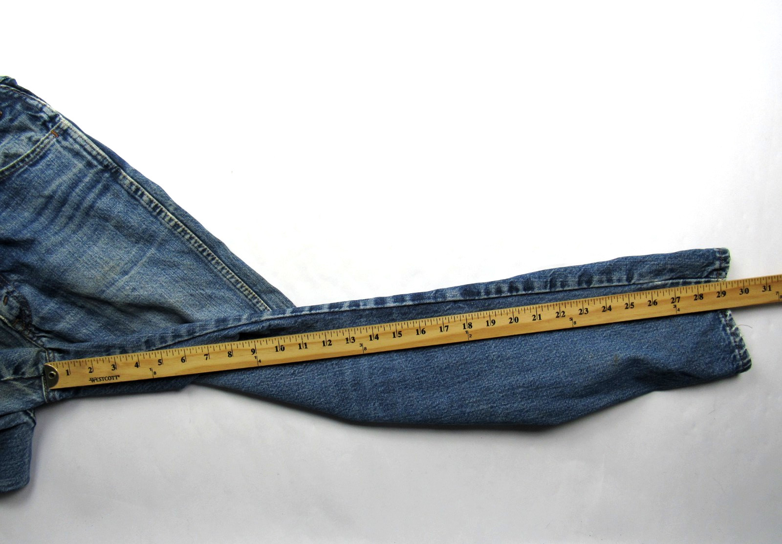 Vtg 1960s Levis Big E Orange Tab 606 Super Slim Denim Jeans 30 x 29 Talon Zip