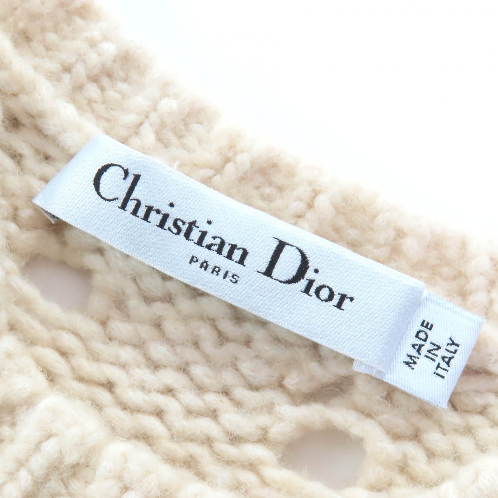Dior Christian Dior Crochet Knit Wool Short Sleeve Top – DUTY FREE