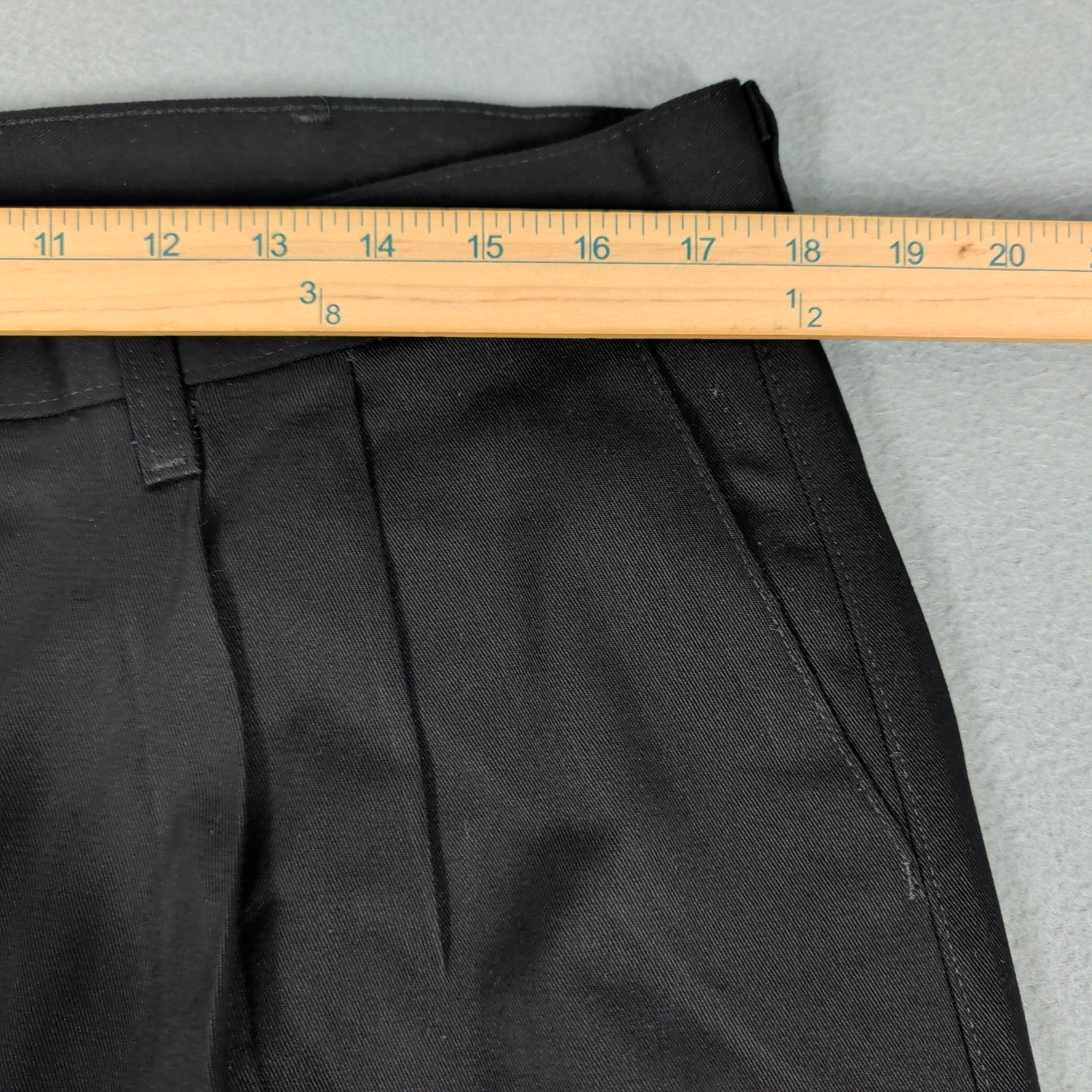 Lee Pants Mens 36×32 Black Double Pleat Relaxed Fit Tapered Leg