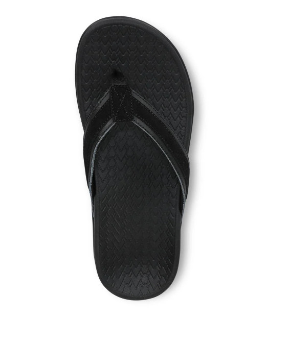 VIONIC Tide 2.0 Toe Post Sandal, Black Suede