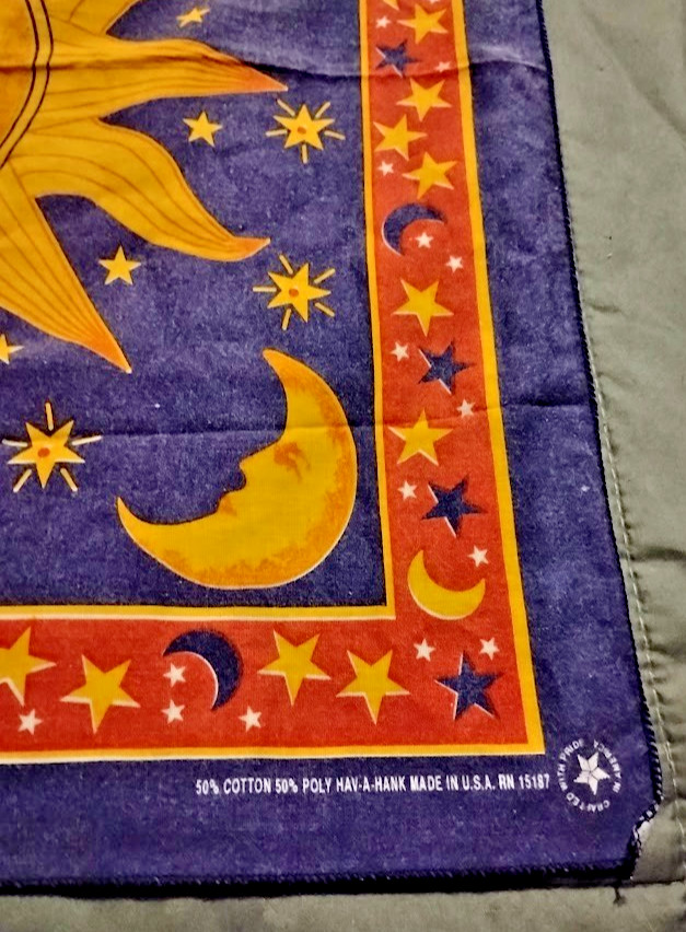 VTG 1980s Hav A Hank Celestial Handkerchief/Bandana No Rips Tears Or Holes VR