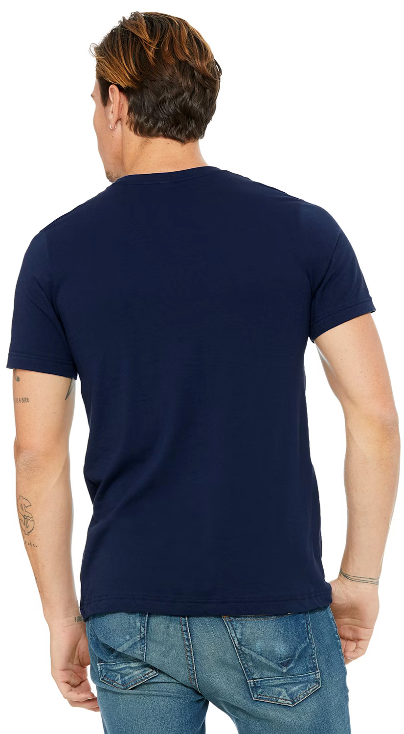 Bella Canvas Mens Short Sleeves Crew Neck T Shirt Navy L