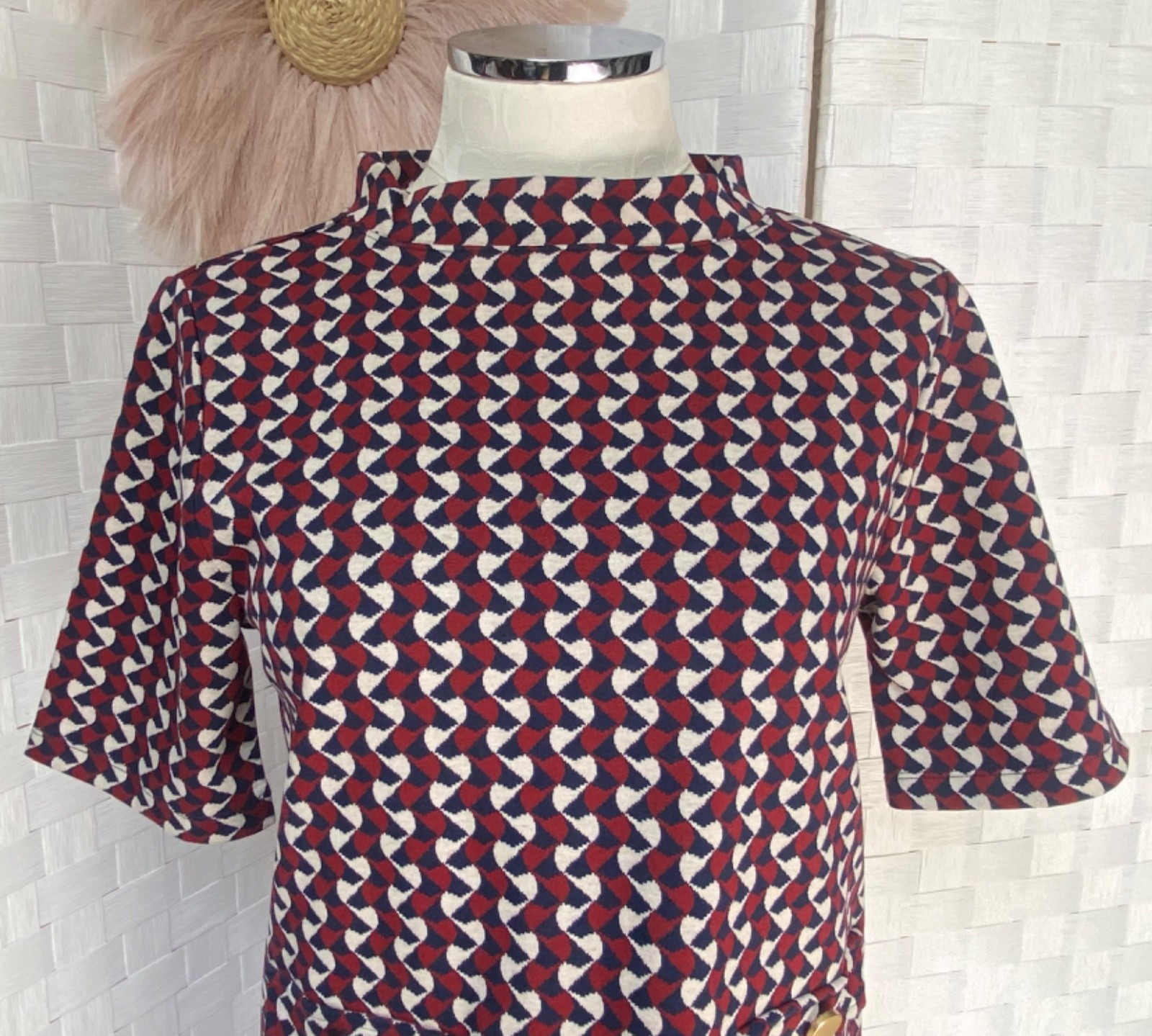 Ann Taylor Factory 2 Piece Geometric Outfit Pocket Top & Skirt Size 6 S FXG