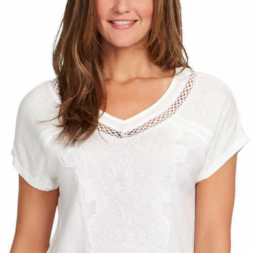 Gloria Vanderbilt Ladies’ V-Neck Embroidered Top – Size/Color Varies – G-7