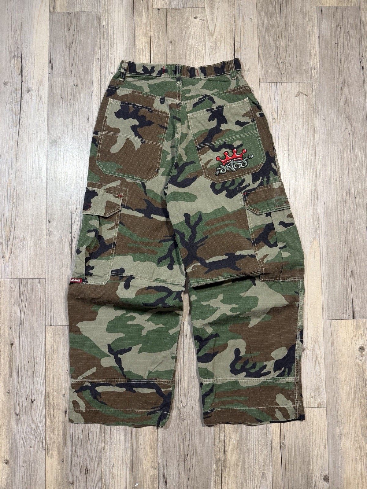 JNCO Jeans Camo Ripstop Cargo Pants Men’s 30W Baggy Wide-Leg Pockets