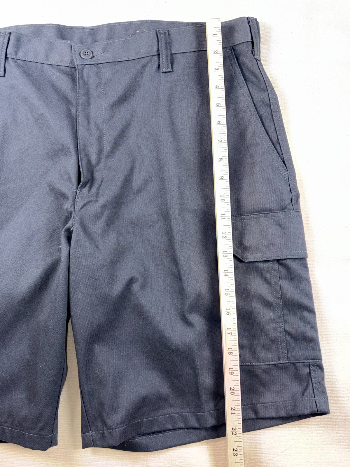 Cintas Comfort Flex Cargo Shorts Mens 38 Gray Logo Retail Fit Hiking Workwear