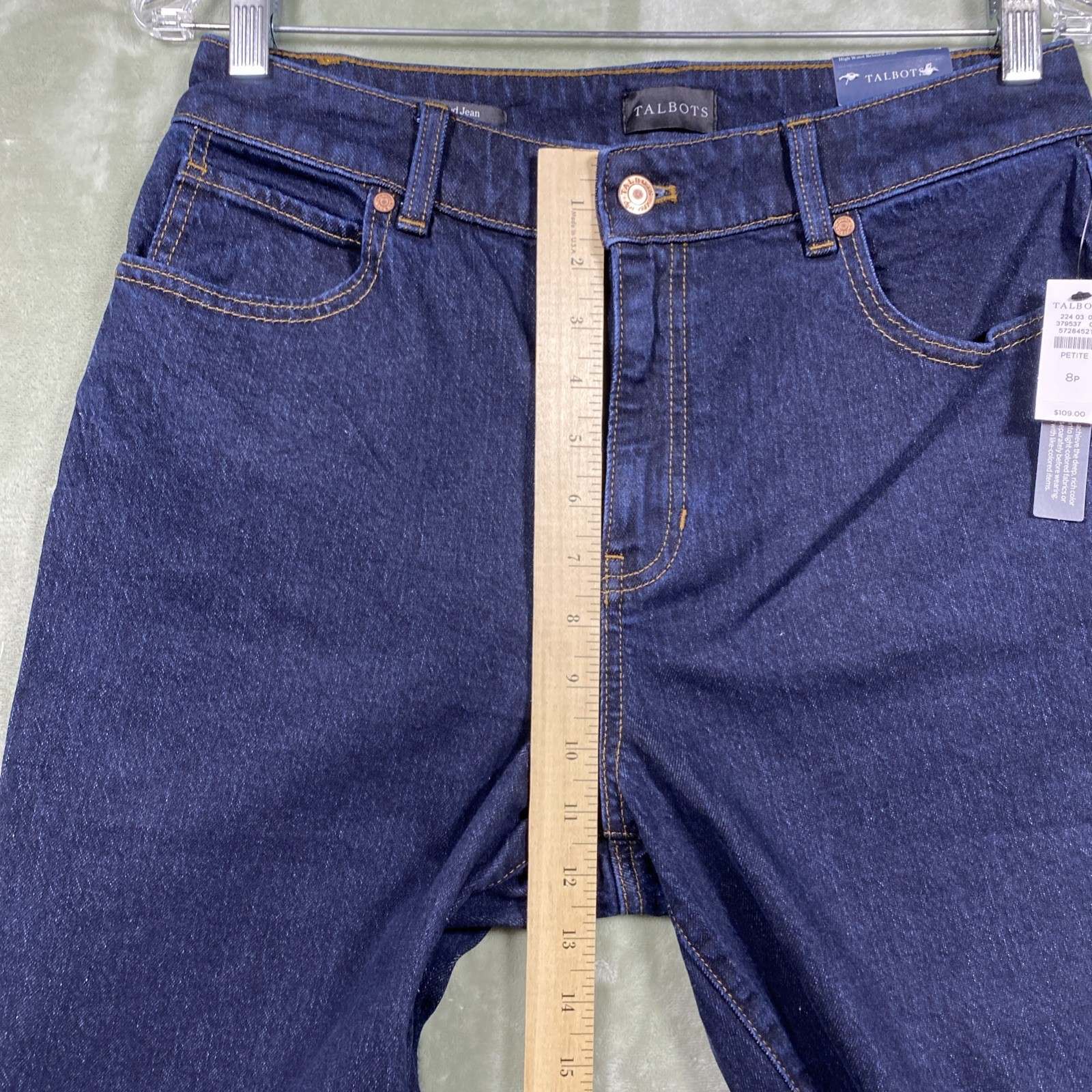 Talbots Jeans Women’s 8P 30×28 Blue High Waist Relaxed Straight Leg Full Length